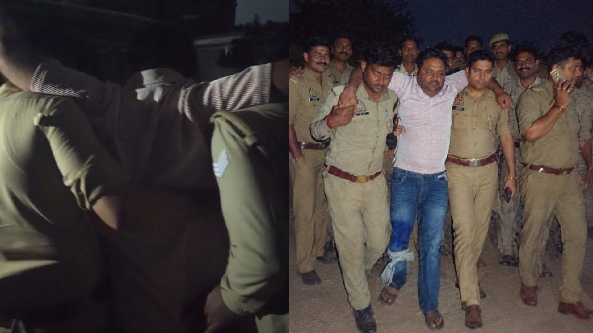 मथुरा में पुलिस और बदमाशों के बीच मुठभेड़: हत्या के मामले में वांछित दो आरोपी गिरफ्तार, एक के पैर में लगी गोली